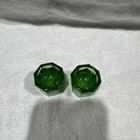 2 Vintage Green Glass Dental Dappen  Dishes Marked Japan — photo 3