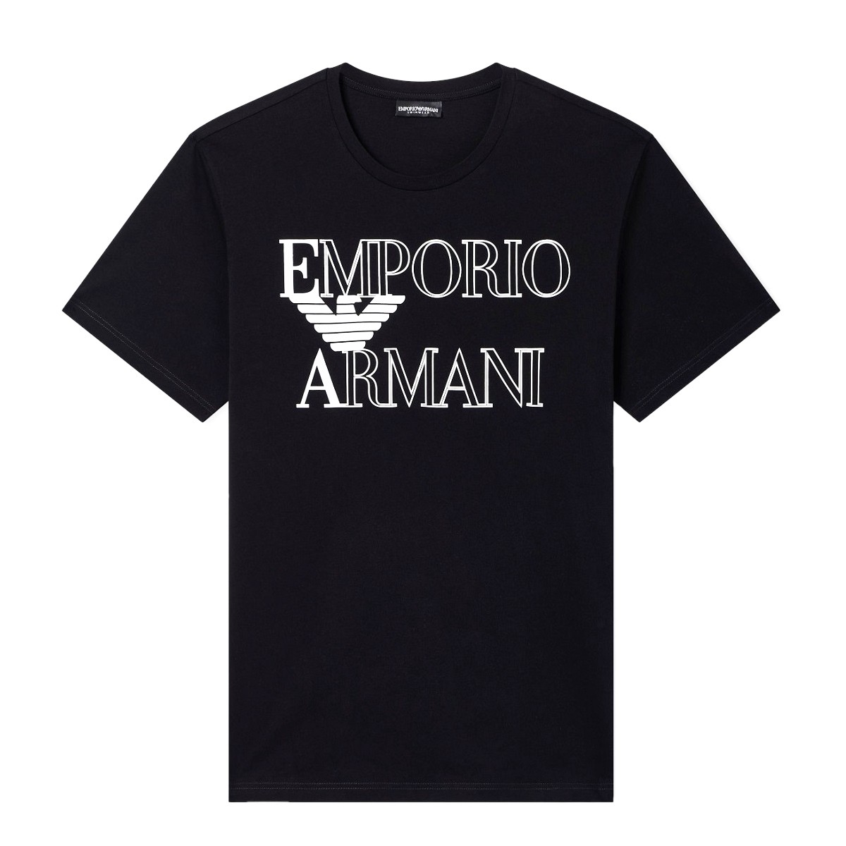 83 Emporio Armani Em000574 Af20434 Uc001 Black T-Shirt Crew Neck Size Xl