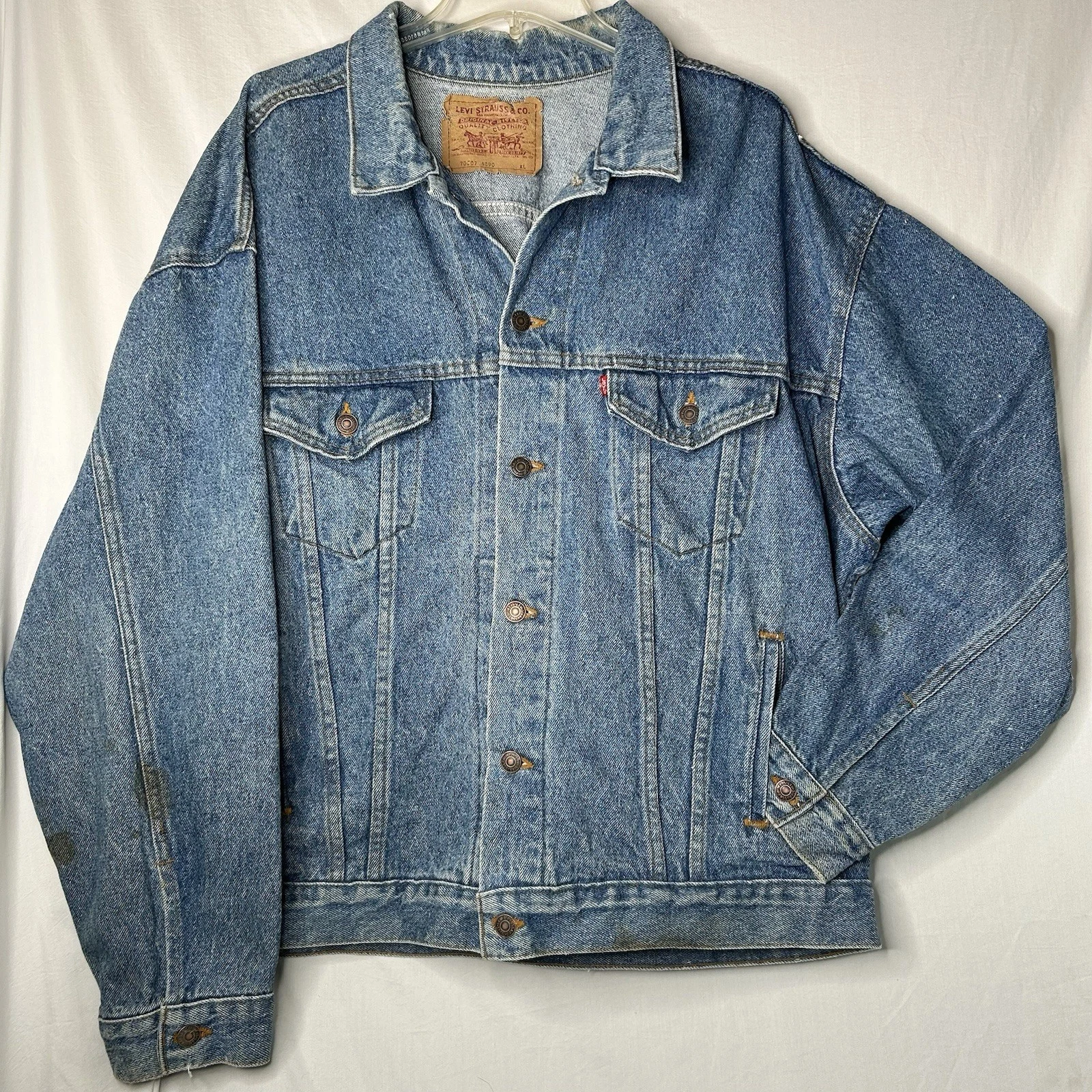 Vintage Levi’s 1990 Denim Jacket Size XL 70507 - 4890 *Stains