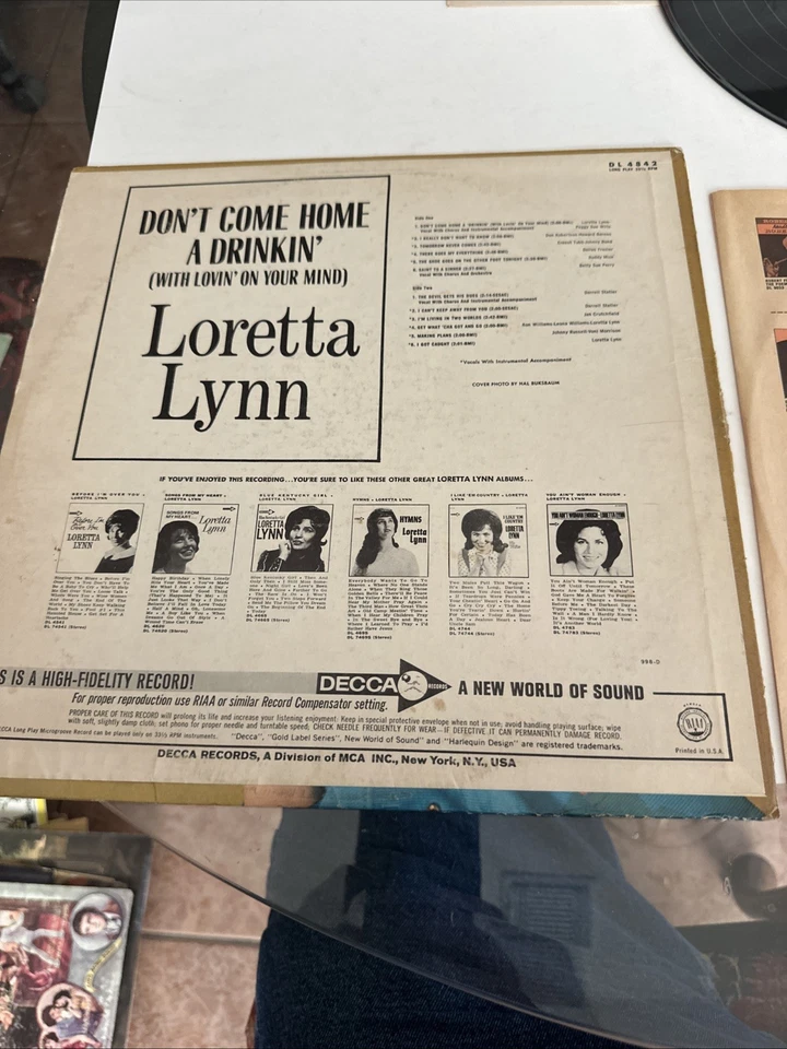 Loretta Lynn/Don't Come Home A Drinkin' With Lovin' On Your Mind 1967/Vinyl/VG+ Foto 4 de 4