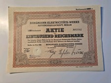 Bergmann Elektrizitwerke Aktiengesellschaft Berlin 1938