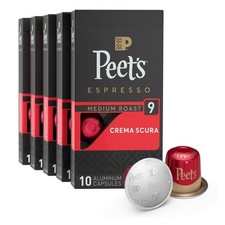 Peet's Coffee, Medium Roast Espresso Capsules Crema Scura Intensity 9, 50 Count