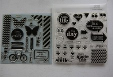 CTMH My Acrylix It's Your Day Artiste Clear Stamp Lot 2 Sheets Scrapbooking