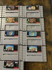 Lot 13 Super Nintendo SNES games Super Mario World All Stars Kart Donkey Kong
