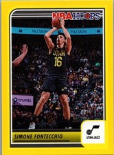 2023-24 Panini NBA Hoops Yellow Simone Fontecchio #144 Utah Jazz