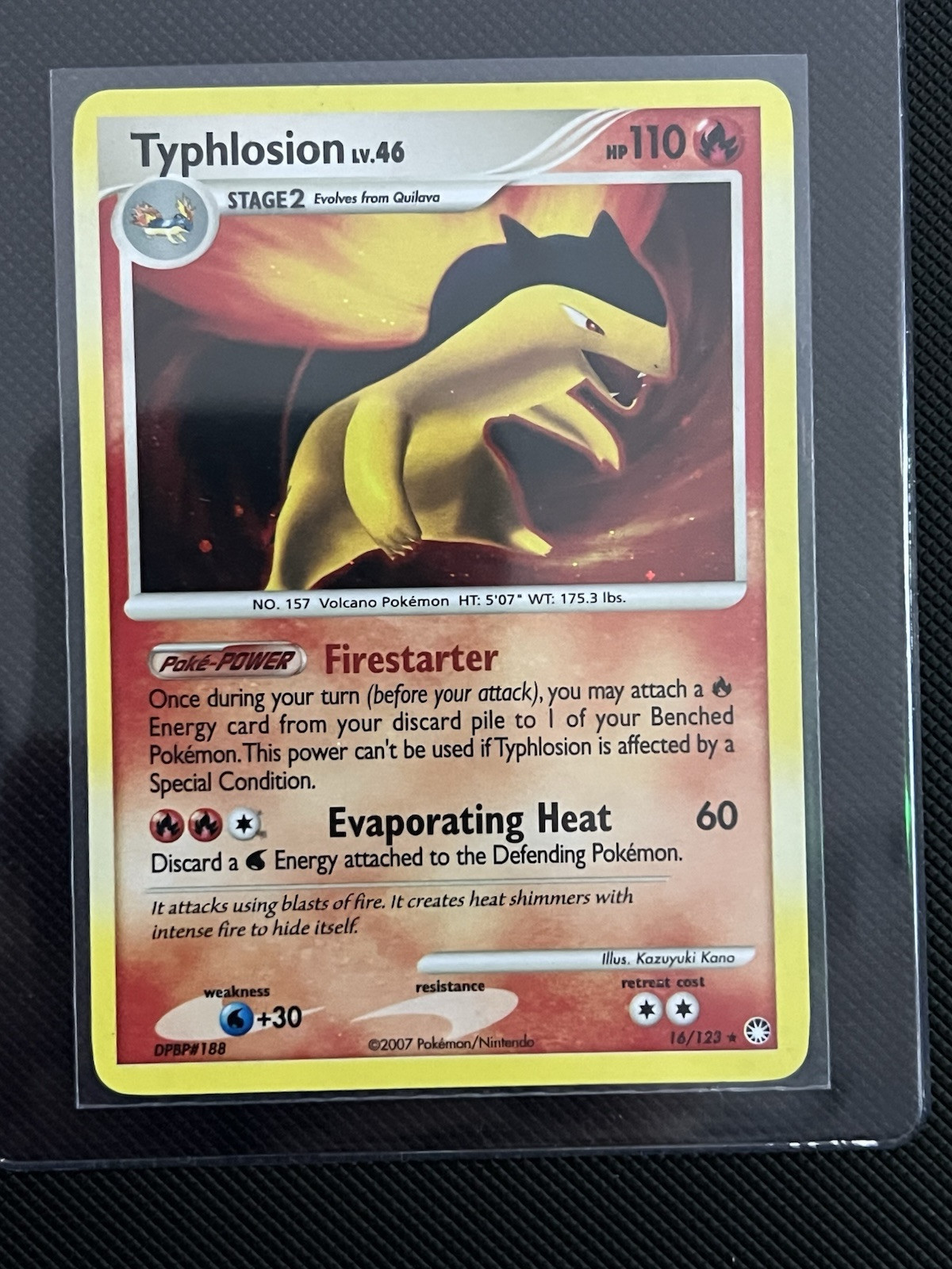 *LP-NM* Pokemon D&P: Mysterious Treasures Set - Typhlosion Holo # 16/123