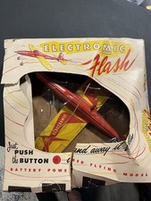 Electromic Flash Battery Powered Airplane In Box Never Played With RARE