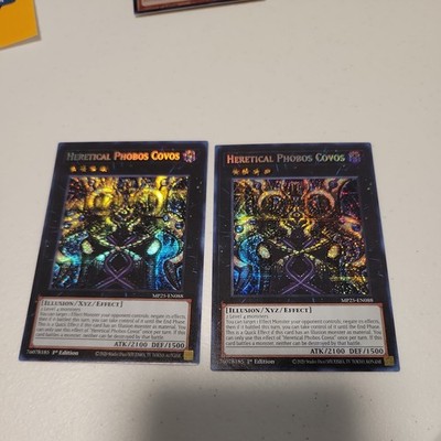 2x Heretical Phobos Covos 1st Edition Secret Rare MP25-EN088 Yu-Gi-Oh!