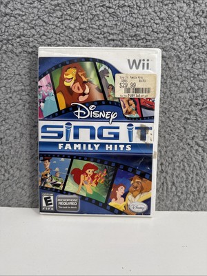 Disney Sing It: Family Hits (Nintendo Wii, 2010) - Complete Tested Working