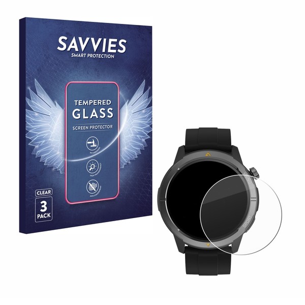"3X Savvies Schutzglas FüR Agm Legion Watch 1.43\" Echt Glas Panzer Display"-image