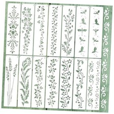 Large Border Flower Stencils for Painting Floral Leaf Stencil Dragon Vine