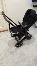 Cybex Priam 3 Rose Gold Frame  Premium Black Seat Stroller 519003309 