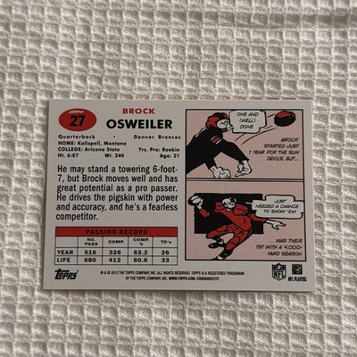 2012 Topps 1957 Red Target #27 Brock Osweiler RC Rookie Card | eBay