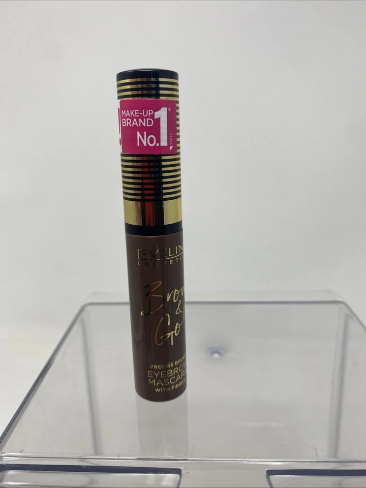 Eveline Eyebrow Mascara Precise Brush with Fibres Eyebrows Makeup Brow&Go Vegan - Image 2 of 4