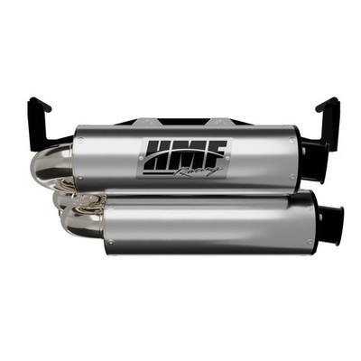 HMF Dual Slip-On Exhaust for Can-Am Outlander 1000 / 850 MAX (25-26) Brushed