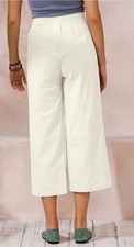 A New Day Women's Cotton High-rise Wide Leg Cropped Pants - Cream