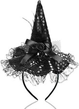 Halloween Witch Hat Headband for Costume Dress up Party...