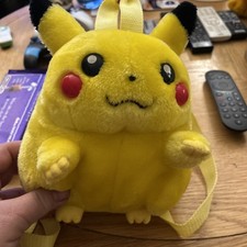 Vintage Pikachu Pokémon Plush Bag Backpack Hasbro Nintendo