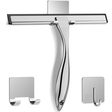 All-Purpose Stainless Steel Shower Squeegee for Glass 14 Inch, Silver