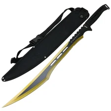 Ninja Sword 27-Inch Sharp 440 Stainless Steel Full Tang Blade with Sheath- Gold