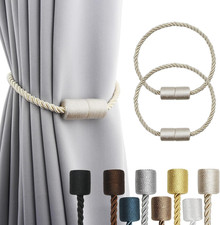 2 Pack Beige Strong Magnetic Curtain Tiebacks Outdoor Elegant Decorative Tie Bac
