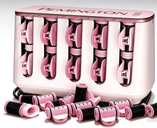 Remington H9100 PROluxe Heated Hair Rollers 20 Velvet Rollers, Fast Heat OPT