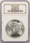 1922-S Peace Silver Dollar $1, NGC MS63, Choice Uncirculated BU