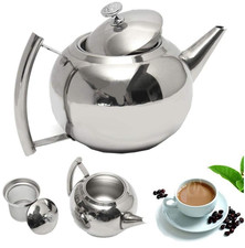 New Pearl Teapot,Stainless Steel Teapot with Infuser 1.5L (Sliver)