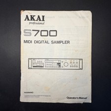 VINTAGE AKAI S700 MIDI DIGITAL SAMPLER OPERATOR'S MANUAL
