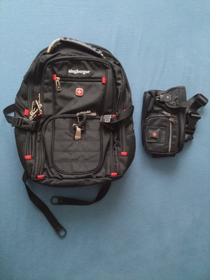 Original Siegberger (Airflow) Rucksack Laptop- Notebook Rucksack + Geldgürtel