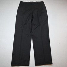 Vtg Tommy Hilfiger 34x32 Gray Birdseye Wool Pleated Cuffed Dress Mens Pants