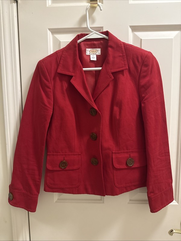 Talbots Petites Women's Red Jacket Size 2