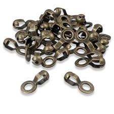 Vintage-Style Decor Antique Brown Ball Chain Loop Connectors, 50-Pack 6 Links