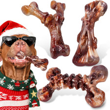 Dog Toys for Aggressive Chewers - 3 Pack Bacon Flavored Indestructible Dog Toy,
