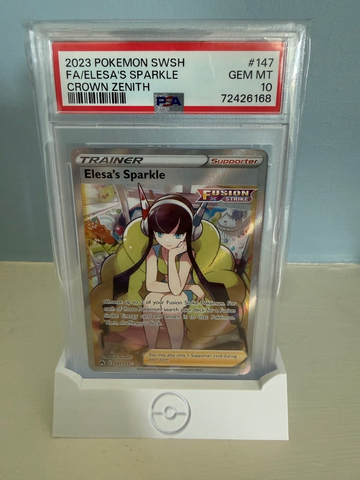 Elesa's Sparkle (Full Art) 147/159 Swsh: Crown Zenith Holo PSA 10