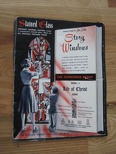 Stained Glass Story Windows Coloring Book 11"x8" Vintage