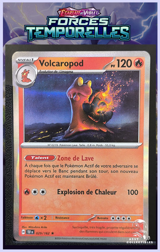Carte Pokémon Volcaropod 029/162 Holo EV5 Forces Temporelles FR