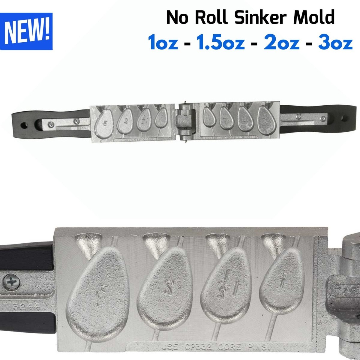 No Roll Sinker Mold for Fishing Weight Sinker Making to Oz - Main Image