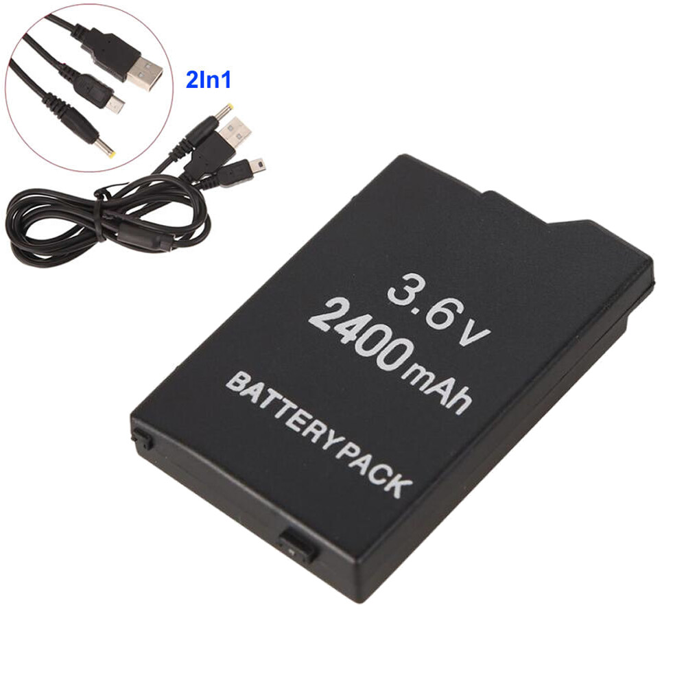 Battery +USB Data Charger Cable for Sony Lite PSP 2th PSP-3000 PSP