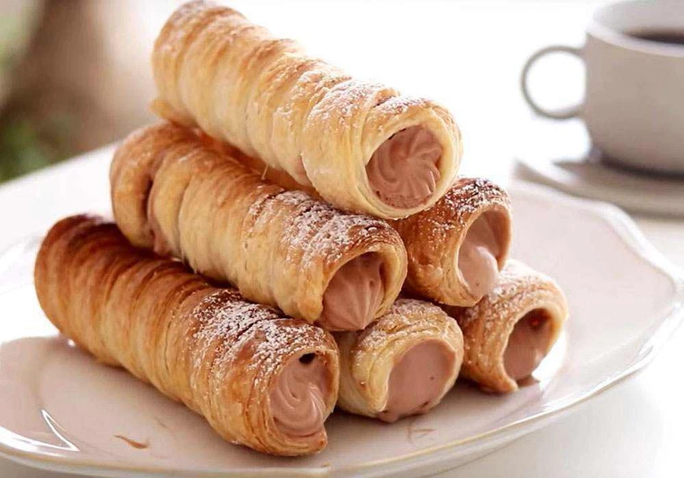 Cannoli 13 cm Gerade Backform Röhrchen Cremmrollen Schaumrollen Edelstahl - Bild 4 von 4