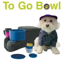 To Go Bowl in BLUE - fits in your car's cup holder - Free Shipping!