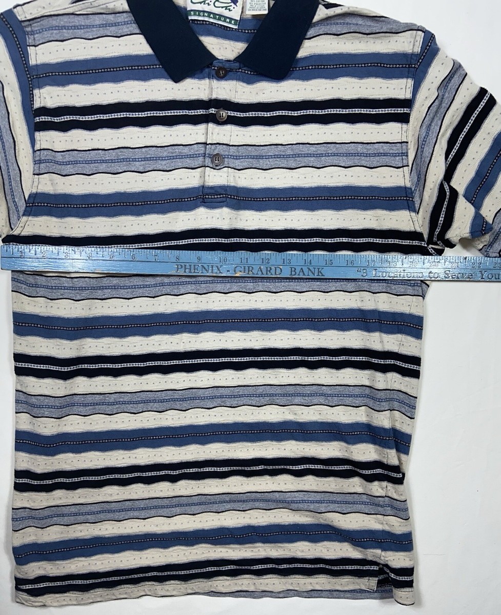 Vintage Chi Chi Signature Mens XLarge XL Brown Design Polo