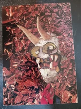 art postcard Ugly Chlaus Krampus costume Switzerland sculpture oversize htf