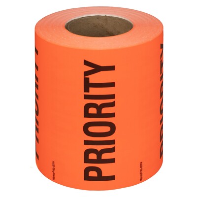 5'' x 3'' PRIORITY Inventory Stickers, Shipping Handling Labels - 1500pc, 3 Rolls