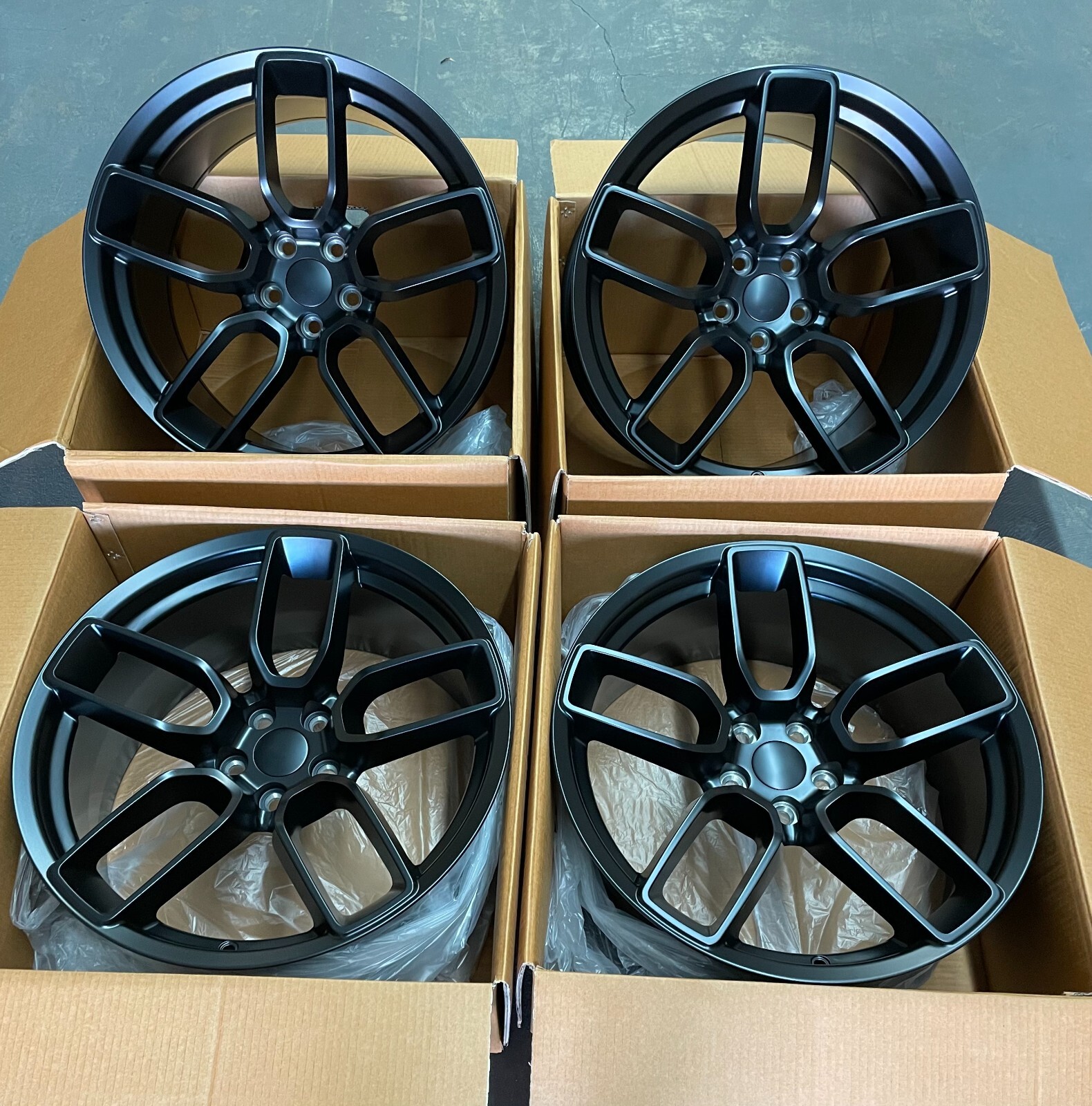 20" Dodge Redeye Satin Black Non Staggered Wheels Fits Charger