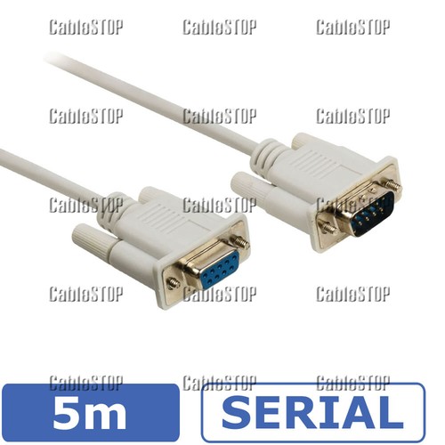 9 Pin RS232 Straight Serial Null Modem Male and Female Data Computer PC Cable - Picture 5 of 18