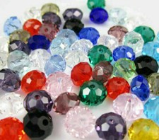 Wholesale facetedsmall round glass crystal 6 8mm 65pcs beads optional color