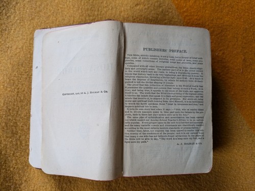 Holman Edition Self-Pronouncing Bible 1902 Antique Vintage Philadelphia Family - Picture 11 of 18
