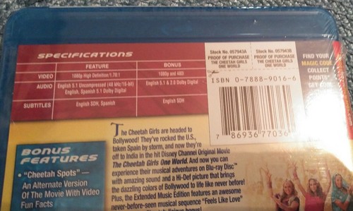 Cheetah Girls One World DVD 2008 Disney New Unopened - Foto 7 di 9