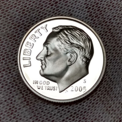2005-S Roosevelt Dime Proof - US $0.10 90% Silver Coin - FDR 10 Cents 